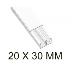 UNEX Canaleta para cables sin tabique blanco 20x50 en pvc Referencia 78045-2