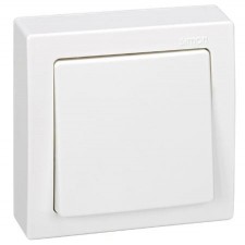 Schuko + Interruptor/Conmutador de Superficie • Interruptor conmutador  DOBLE de superficie • Enchufe de pared • Toma corriente • Color blanco