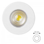 LO2591B - Ojo de buey led 5W luz cálida ecualizable 9cm blanco Excelite