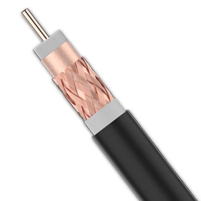 Rollo de 100m cable coaxial Televés 215501 negro malla cobre-cobre