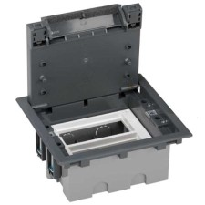Kit caja pared de superficie o empotrar 3 elementos dobles con 2 enchufes  dobles y 2 placas 1 RJ45 6 UTP blanco Simon 500 Cima