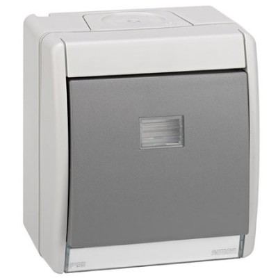 Conmutador estanco IP55 monoblock superficie 4490201-035 Simon 44 Aqua