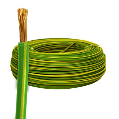 Rollo de cable 1.5mm amarillo verde 100m normal flexible H071-K