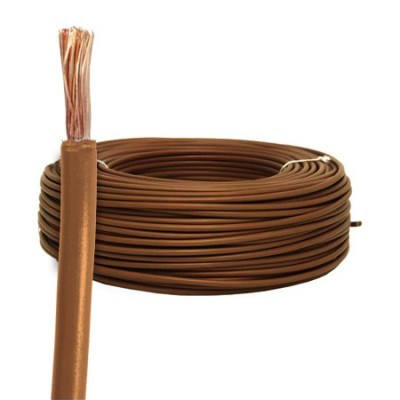 Rollo cable marrón 2.5mm flexible normal 100m H071-K