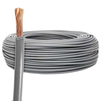 Rollo de 100m cable eléctrico unipolar gris libre halógenos 16