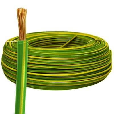 Caja de 100m cable tierra libre de halógenos verde amarillo 16mm