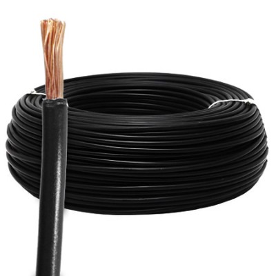 Rollo de cable 25mm negro libre de halógenos flexible 100m