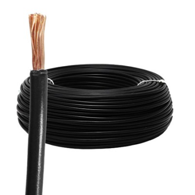 Rollo de cable libre halógenos de 1.5mm negro flexible 100m